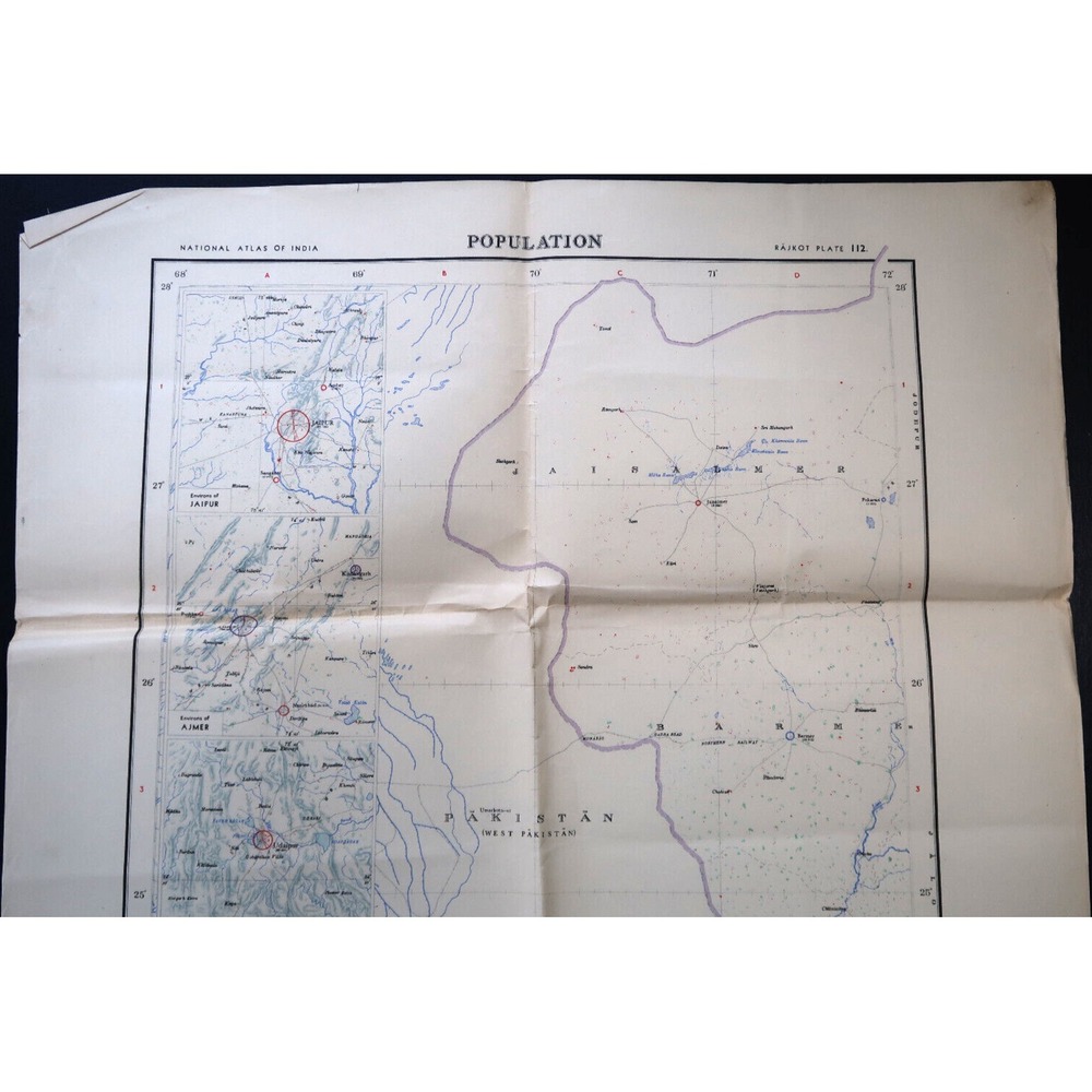 National Atlas Of India Rajkot Plate 112 Map